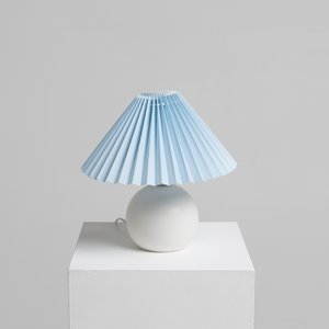 Small Knife Pleat Lamp Shade Powder Blue